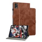 For Lenovo Legion Y700 2025 Tiger Pattern Flip Leather Tablet Case(Brown) - 1