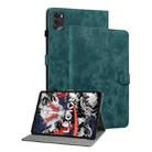 For Lenovo Legion Y700 2025 Tiger Pattern Flip Leather Tablet Case(Dark Green) - 1