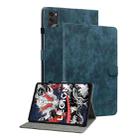 For Lenovo Legion Y700 2025 Tiger Pattern Flip Leather Tablet Case(Dark Blue) - 1