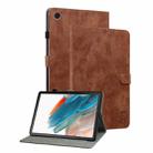 For Samsung Galaxy Tab А9 Tiger Pattern Flip Leather Tablet Case(Brown) - 1