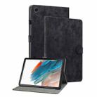 For Samsung Galaxy Tab А9 Tiger Pattern Flip Leather Tablet Case(Black) - 1