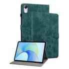 For Honor Pad X8 Pro/X9 Tiger Pattern Flip Leather Tablet Case(Dark Green) - 1