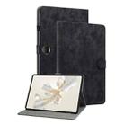 For Honor Pad 9 12.1 Embossed Tiger Pattern Leather Tablet Case(Black) - 1