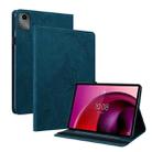 For Lenovo Tab M11/Xiaoxin Pad 11 2024 Butterfly Flower Embossed Leather Tablet Case(Blue) - 1