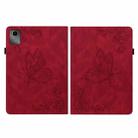 For Lenovo Tab M11/Xiaoxin Pad 11 2024 Butterfly Flower Embossed Leather Tablet Case(Red) - 2