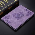 For Lenovo Tab K11 Plus Butterfly Flower Embossed Leather Tablet Case(Purple) - 2