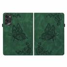 For Lenovo Legion Y700 2025 Butterfly Flower Embossed Leather Tablet Case(Green) - 2