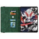 For Lenovo Legion Y700 2025 Butterfly Flower Embossed Leather Tablet Case(Green) - 3