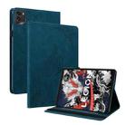 For Lenovo Legion Y700 2025 Butterfly Flower Embossed Leather Tablet Case(Blue) - 1