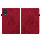 For Lenovo Legion Y700 2025 Butterfly Flower Embossed Leather Tablet Case(Red) - 2