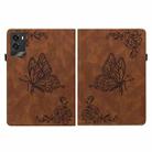 For Lenovo Legion Y700 2025 Butterfly Flower Embossed Leather Tablet Case(Brown) - 2