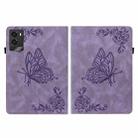 For Lenovo Legion Y700 2025 Butterfly Flower Embossed Leather Tablet Case(Purple) - 2