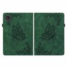 For Lenovo ZhaoYang K10C 10.1 inch Butterfly Flower Embossed Leather Tablet Case(Green) - 2