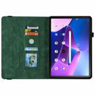 For Lenovo ZhaoYang K10C 10.1 inch Butterfly Flower Embossed Leather Tablet Case(Green) - 3