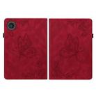 For Lenovo ZhaoYang K10C 10.1 inch Butterfly Flower Embossed Leather Tablet Case(Red) - 2
