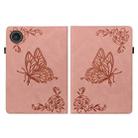 For Lenovo ZhaoYang K10C 10.1 inch Butterfly Flower Embossed Leather Tablet Case(Rose Gold) - 2