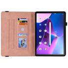 For Lenovo ZhaoYang K10C 10.1 inch Butterfly Flower Embossed Leather Tablet Case(Rose Gold) - 3