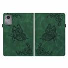 For Lenovo Idea Tab 11 / Xiaoxin Pad 2025 Butterfly Flower Embossed Leather Tablet Case(Green) - 3