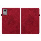 For Lenovo Idea Tab 11 / Xiaoxin Pad 2025 Butterfly Flower Embossed Leather Tablet Case(Red) - 3