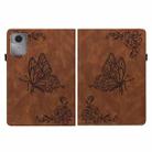 For Lenovo Idea Tab 11 / Xiaoxin Pad 2025 Butterfly Flower Embossed Leather Tablet Case(Brown) - 3