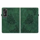 For Lenovo Legion Y700 Gen 4 Butterfly Flower Embossed Leather Tablet Case(Green) - 3