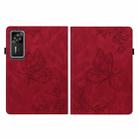 For Lenovo Legion Y700 Gen 4 Butterfly Flower Embossed Leather Tablet Case(Red) - 3