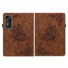For Lenovo Legion Y700 Gen 4 Butterfly Flower Embossed Leather Tablet Case(Brown) - 3