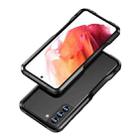 For Samsung Galaxy S21+ 5G Sharp Edge Magnetic Shockproof Metal Frame Phone Case(Black) - 1