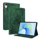 For Honor Pad X8 Pro/X9 Butterfly Flower Embossed Leather Tablet Case(Green) - 1