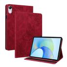 For Honor Pad X8 Pro/X9 Butterfly Flower Embossed Leather Tablet Case(Red) - 1