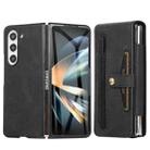 For Samsung Galaxy Z Fold5 Multifunctional Folding Phone Leather Case(Black) - 1