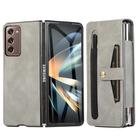 For Samsung Galaxy Z Fold2 5G Multifunctional Folding Phone Leather Case(Grey) - 1