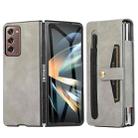 For Samsung Galaxy Z Fold2 5G Multifunctional Folding Phone Leather Case(Grey) - 1