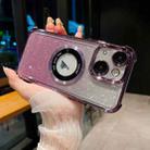 For iPhone 14 Plus 6D Electroplating Gradient Glitter Armor Magsafe Phone Case(Purple) - 1