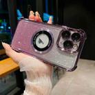 For iPhone 11 Pro 6D Electroplating Gradient Glitter Armor Magsafe Phone Case(Purple) - 1