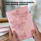 For Xiaomi Redmi Pad SE Embossed Butterfly Pattern Horizontal Flip Leather Tablet Case(Pink) - 7