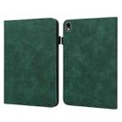 For Samsung Galaxy Tab S9 Lace Flower Embossing Pattern PU Tablet Case(Green) - 1