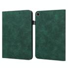 For Samsung Galaxy Tab A9+ Lace Flower Embossing Pattern PU Tablet Case(Green) - 1