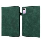 For Xiaomi Redmi Pad SE Lace Flower Embossing Pattern PU Tablet Case(Green) - 1