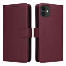 For iPhone 11 BETOPNICE BN-005 2 in 1 Detachable Imitate Genuine Leather Phone Case(Wine Red) - 1