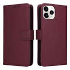 For iPhone 11 Pro BETOPNICE BN-005 2 in 1 Detachable Imitate Genuine Leather Phone Case(Wine Red) - 1