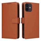 For iPhone 12 Pro / 12 BETOPNICE BN-005 2 in 1 Detachable Imitate Genuine Leather Phone Case(Brown) - 1