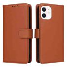 For iPhone 12 mini BETOPNICE BN-005 2 in 1 Detachable Imitate Genuine Leather Phone Case(Brown) - 1