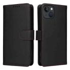 For iPhone 13 / 14 BETOPNICE BN-005 2 in 1 Detachable Imitate Genuine Leather Phone Case(Black) - 1