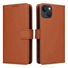 For iPhone 13 / 14 BETOPNICE BN-005 2 in 1 Detachable Imitate Genuine Leather Phone Case(Brown) - 1