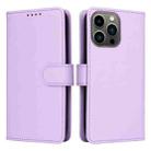 For iPhone 13 Pro BETOPNICE BN-005 2 in 1 Detachable Imitate Genuine Leather Phone Case(Light Purple) - 1