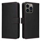 For iPhone 13 Pro BETOPNICE BN-005 2 in 1 Detachable Imitate Genuine Leather Phone Case(Black) - 1