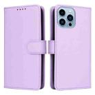 For iPhone 13 Pro Max BETOPNICE BN-005 2 in 1 Detachable Imitate Genuine Leather Phone Case(Light Purple) - 1