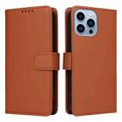 For iPhone 13 Pro Max BETOPNICE BN-005 2 in 1 Detachable Imitate Genuine Leather Phone Case(Brown) - 1