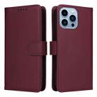 For iPhone 13 Pro Max BETOPNICE BN-005 2 in 1 Detachable Imitate Genuine Leather Phone Case(Wine Red) - 1